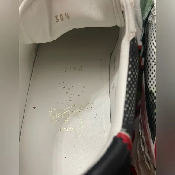 Christian loubotin CL Paris 38.5 size sneakers flawed read below ! Only shoes - Picture 11 of 13